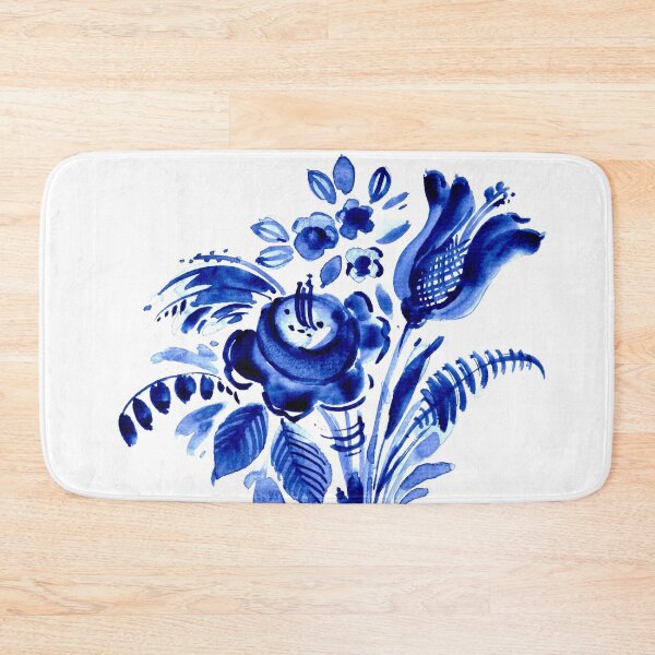 Item preview, Blue floral decor designed and sold by bokasin.