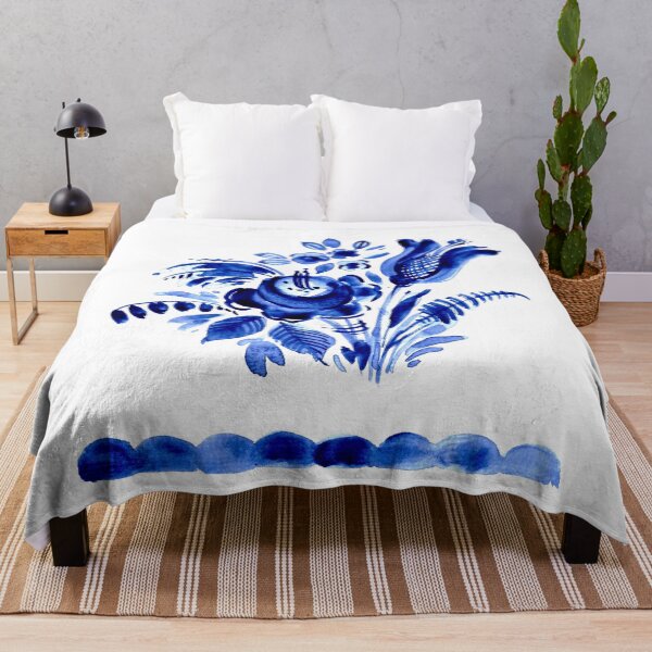 Item preview, Blue floral decor designed and sold by bokasin.
