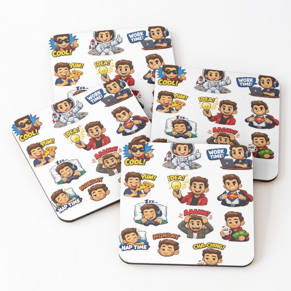 Item preview, Funny Cartoon Guy Daily Life Sticker Pack designed and sold by Hafcishop.