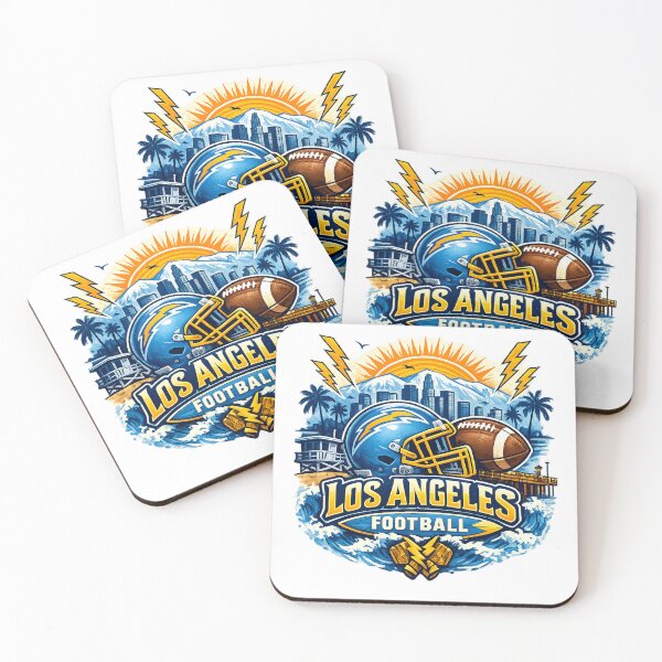 Item preview, Los Angeles Football Bolt City Sunset Design | LA Lightning Fan Art | American Football California Skyline Retro Style designed and sold by GarnerSupplyCo.