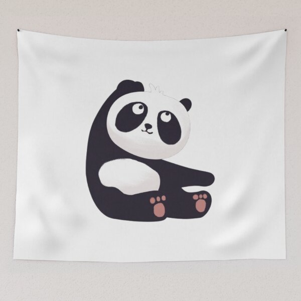 Item preview, Soft Panda Gazing Up Textured Art | Kawaii Panda Aesthetic Gift for Her | Cute Panda Hoodie Tee designed and sold by SOLIORA  ATELIER.