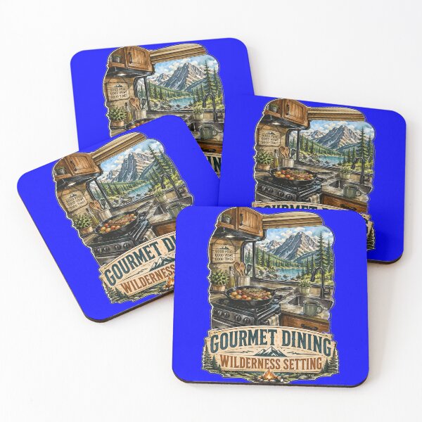 Item preview, Happy RVing Camper Design Gourmet Dining Wilderness Setting designed and sold by fantasticdesign.