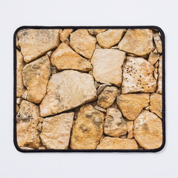 Item preview, Sunlit Dry Stone Wall Texture With Irregular Beige Limestone Rocks For Rustic Backgrounds designed and sold by Nmallia.