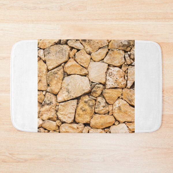 Item preview, Sunlit Dry Stone Wall Texture With Irregular Beige Limestone Rocks For Rustic Backgrounds designed and sold by Nmallia.
