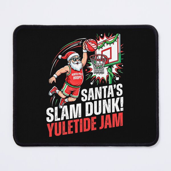 Item preview, Santa Slam Dunk Yuletide Jam Funny Christmas Basketball Player designed and sold by graphixpolash.