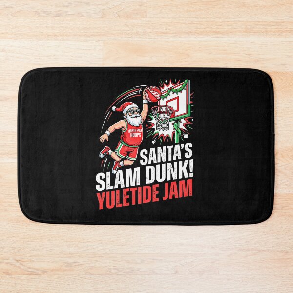 Item preview, Santa Slam Dunk Yuletide Jam Funny Christmas Basketball Player designed and sold by graphixpolash.