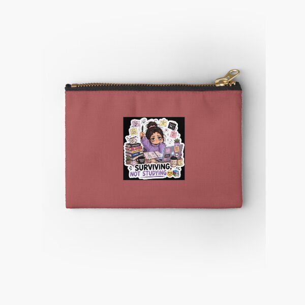 Item preview, Surviving Not Studying Funny Student Sticker | Exam Stress Aesthetic Gen Z Study Meme designed and sold by MoodByte .