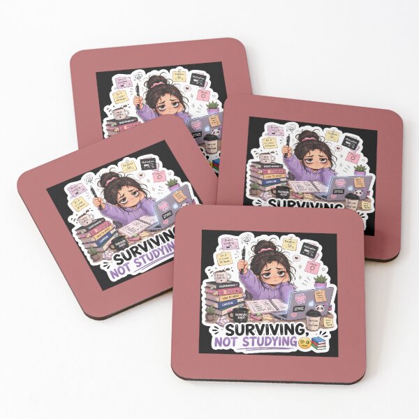 Item preview, Surviving Not Studying Funny Student Sticker | Exam Stress Aesthetic Gen Z Study Meme designed and sold by MoodByte .