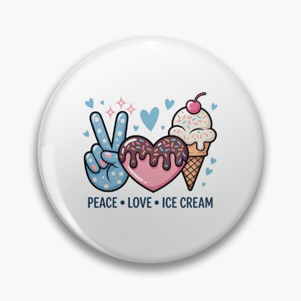 Artikelvorschau, Frieden, Liebe und Eiscreme entworfen und verkauft von jkrphoto.