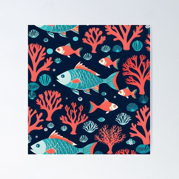 Item preview, Deep Sea Coral Reef designed and sold by inkioboutique.