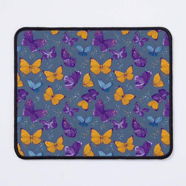 Item preview, Vibrant Purple Yellow Butterfly Pattern designed and sold by NicolasGlowArt.