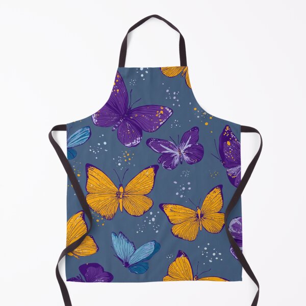 Item preview, Vibrant Purple Yellow Butterfly Pattern designed and sold by NicolasGlowArt.