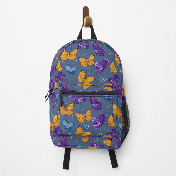 Item preview, Vibrant Purple Yellow Butterfly Pattern designed and sold by NicolasGlowArt.