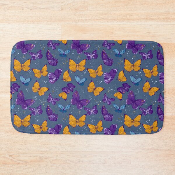 Item preview, Vibrant Purple Yellow Butterfly Pattern designed and sold by NicolasGlowArt.