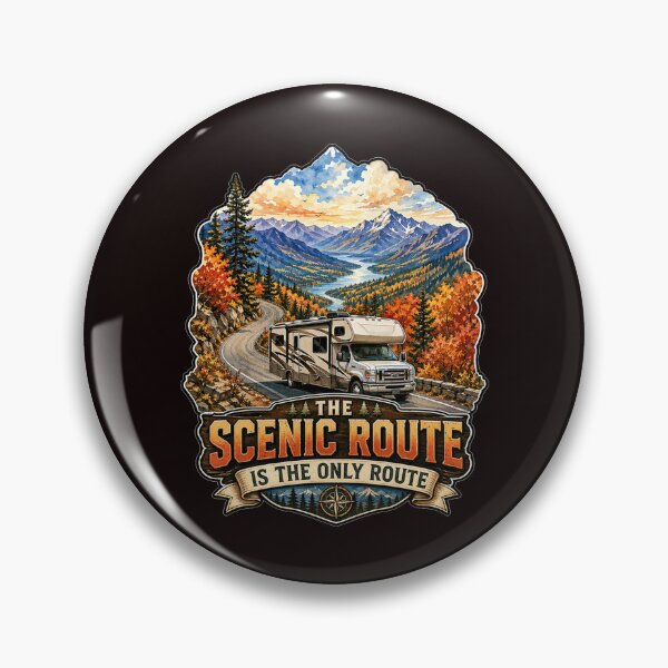 Item preview, Happy RVing Camper Design Scenic Route Is The Only Route  designed and sold by fantasticdesign.
