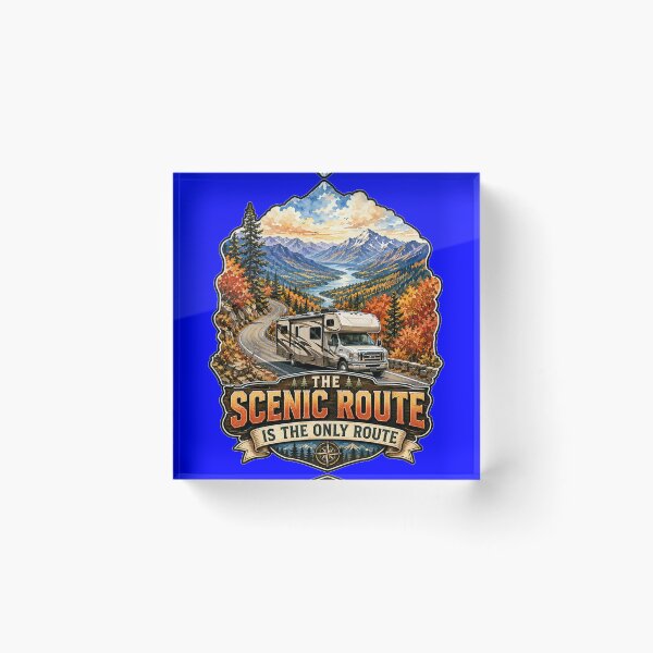 Item preview, Happy RVing Camper Design Scenic Route Is The Only Route  designed and sold by fantasticdesign.