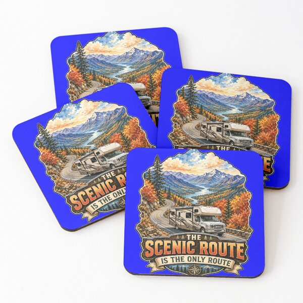 Item preview, Happy RVing Camper Design Scenic Route Is The Only Route  designed and sold by fantasticdesign.