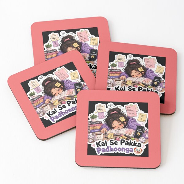 Item preview, Kal Se Pakka Padhoonga Funny Hindi Student Sticker | Procrastination Study Meme Aesthetic designed and sold by MoodByte .