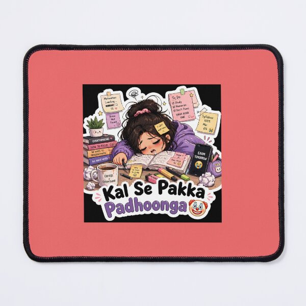 Item preview, Kal Se Pakka Padhoonga Funny Hindi Student Sticker | Procrastination Study Meme Aesthetic designed and sold by MoodByte .