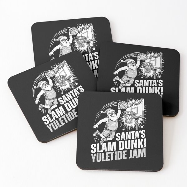 Item preview, Santa Slam Dunk Yuletide Jam Funny Christmas Basketball Player designed and sold by graphixpolash.