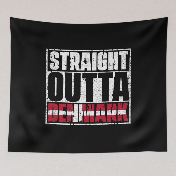 Item preview, Straight Outta Denmark Flag designed and sold by CosmoKitsch.