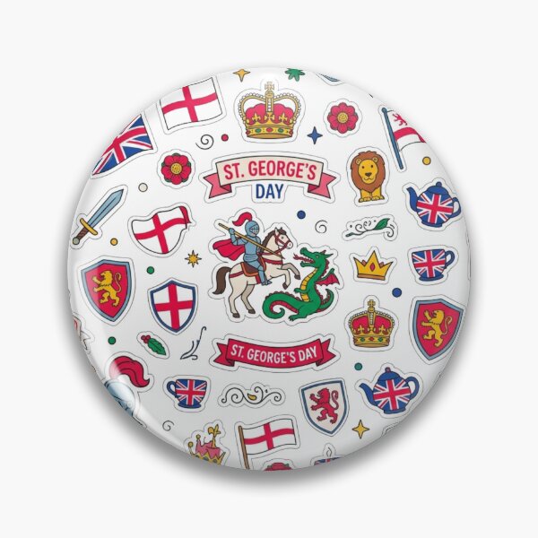 Item preview, Cute St. George's Day English Pride Scattered Sticker Sheet Art designed and sold by LABUTI-SHOP.