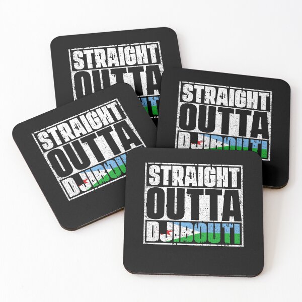 Item preview, Straight Outta Djibouti Flag designed and sold by CosmoKitsch.