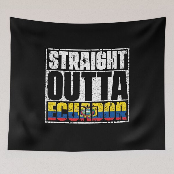 Item preview, Straight Outta Ecuador Flag designed and sold by CosmoKitsch.