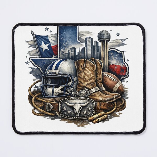 Item preview, Texas Football Cowboy Boots Western Dallas Skyline Design American Football Fan Graphic Tee designed and sold by GarnerSupplyCo.