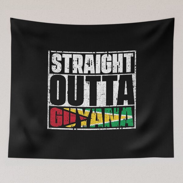 Item preview, Straight Outta Guyana Flag designed and sold by CosmoKitsch.