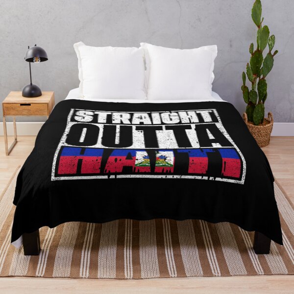 Item preview, Straight Outta Haiti Flag designed and sold by CosmoKitsch.