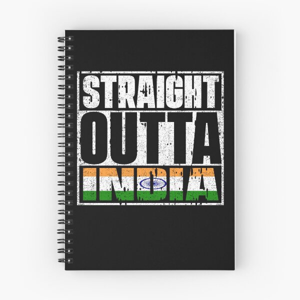 Item preview, Straight Outta India Flag designed and sold by CosmoKitsch.