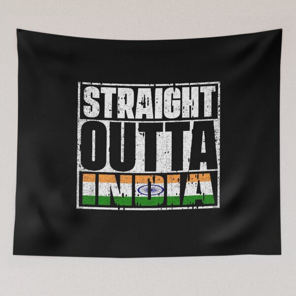 Artikelvorschau, Straight Outta India Flagge entworfen und verkauft von CosmoKitsch.