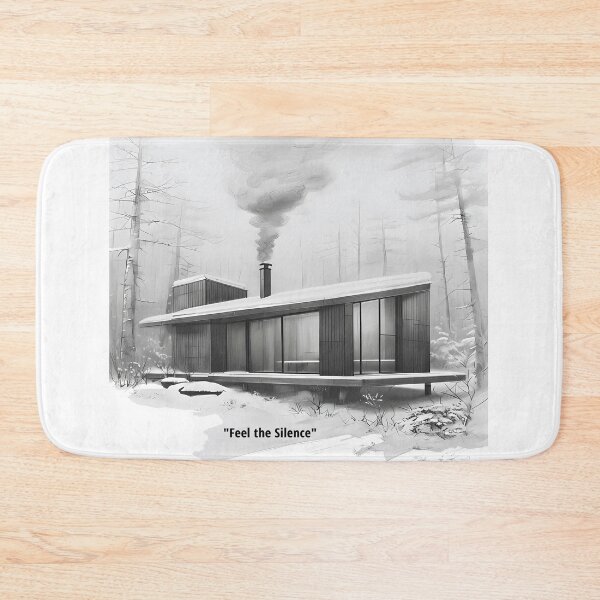 Item preview, Feel the Silence - Modern Winter Cabin Architecture designed and sold by Modern Nest Art.