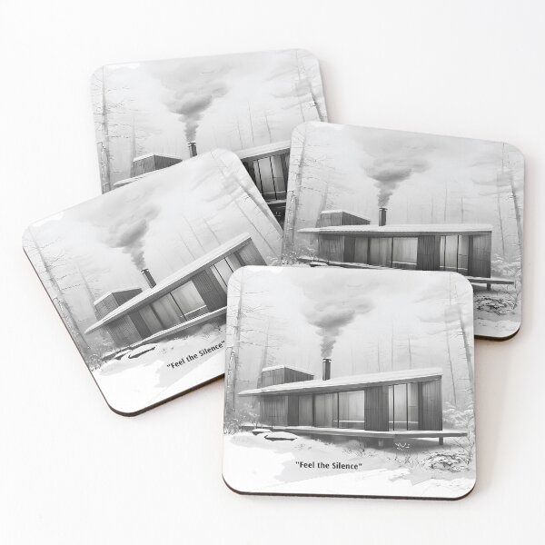 Item preview, Feel the Silence - Modern Winter Cabin Architecture designed and sold by Modern Nest Art.