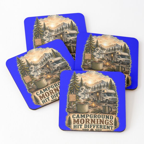 Item preview, Happy RVing Camper Design Campground Mornings Hit Different  designed and sold by fantasticdesign.