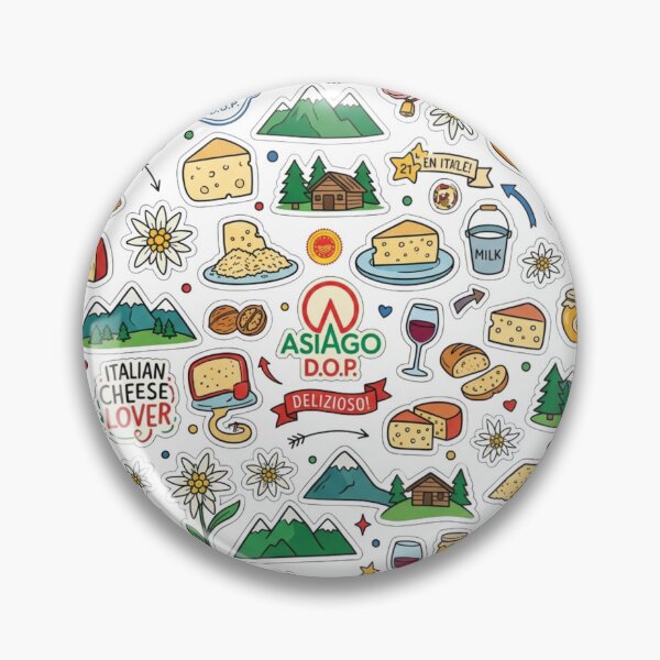 Item preview, Cute Asiago Cheese DOP Scattered Sticker Sheet Art designed and sold by LABUTI-SHOP.