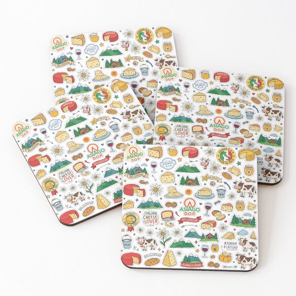 Item preview, Cute Asiago Cheese DOP Scattered Sticker Sheet Art designed and sold by LABUTI-SHOP.