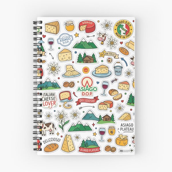 Item preview, Cute Asiago Cheese DOP Scattered Sticker Sheet Art designed and sold by LABUTI-SHOP.