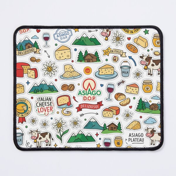 Item preview, Cute Asiago Cheese DOP Scattered Sticker Sheet Art designed and sold by LABUTI-SHOP.