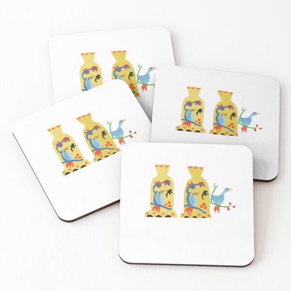 Item preview, Yellow vases with birds designed and sold by BarryEJSmithart.