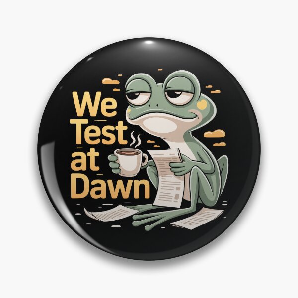 Item preview, We Test At Dawn Funny Frog Test Day designed and sold by Millsoft.