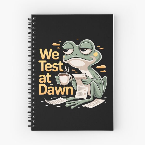 Item preview, We Test At Dawn Funny Frog Test Day designed and sold by Millsoft.