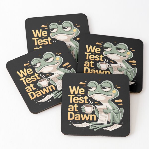 Item preview, We Test At Dawn Funny Frog Test Day designed and sold by Millsoft.