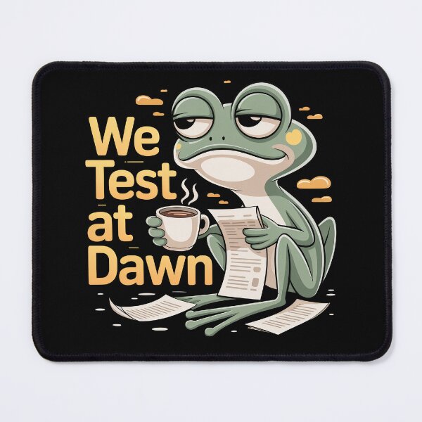 Item preview, We Test At Dawn Funny Frog Test Day designed and sold by Millsoft.