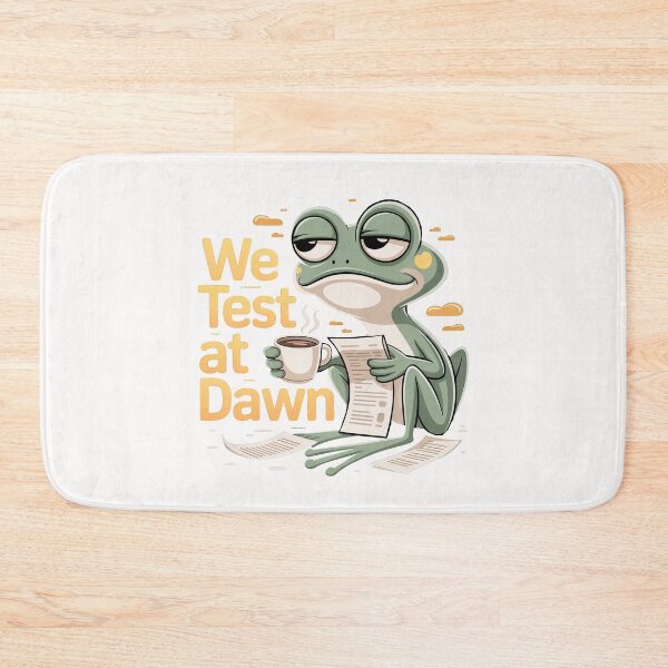 Item preview, We Test At Dawn Funny Frog Test Day designed and sold by Millsoft.