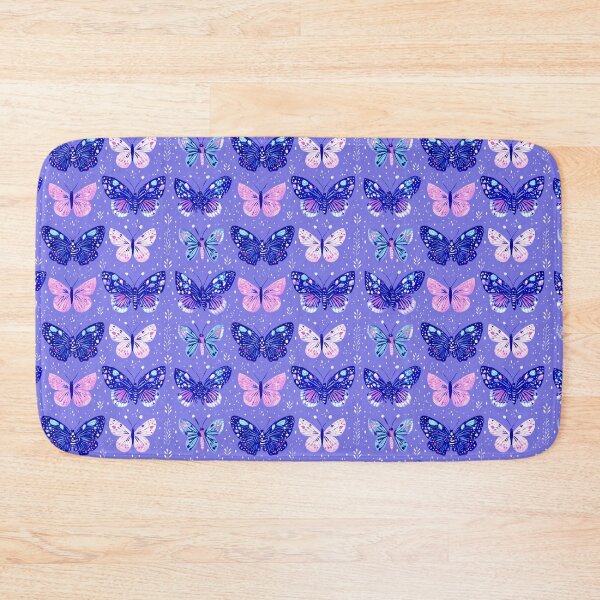 Item preview, Whimsical Blue Pink Butterfly Pattern Aesthetic designed and sold by NicolasGlowArt.