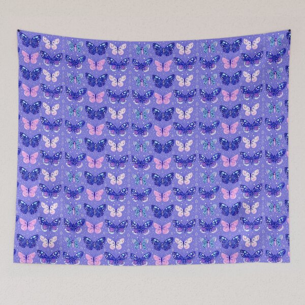Item preview, Whimsical Blue Pink Butterfly Pattern Aesthetic designed and sold by NicolasGlowArt.