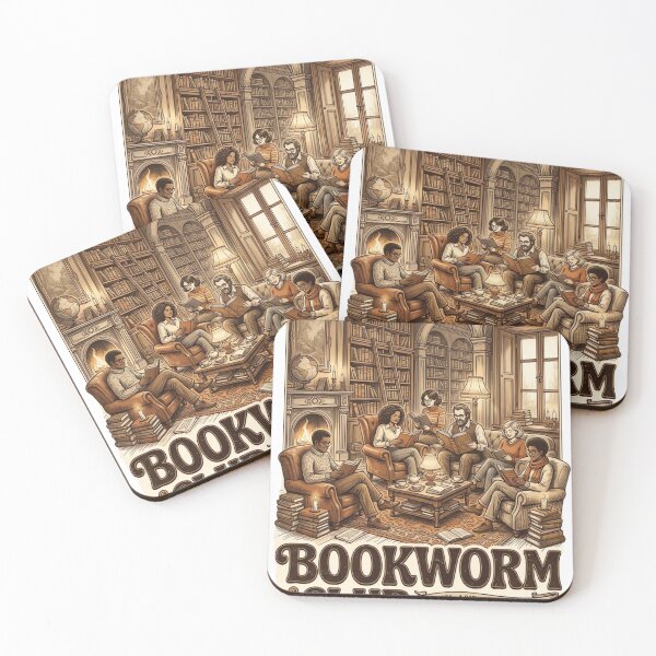 Item preview, Vintage Bookworm Club Gathering Cozy Library Readers Illustration designed and sold by urbinet.
