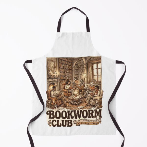 Item preview, Vintage Bookworm Club Gathering Cozy Library Readers Illustration designed and sold by urbinet.